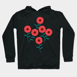 Red flowers Hoodie